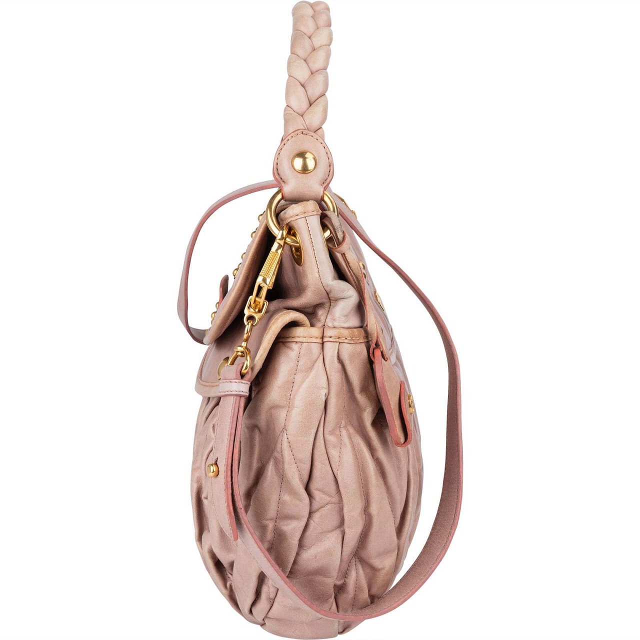 Miu Miu Miu Miu Matelassé Nappa Leather City Handbag Rood