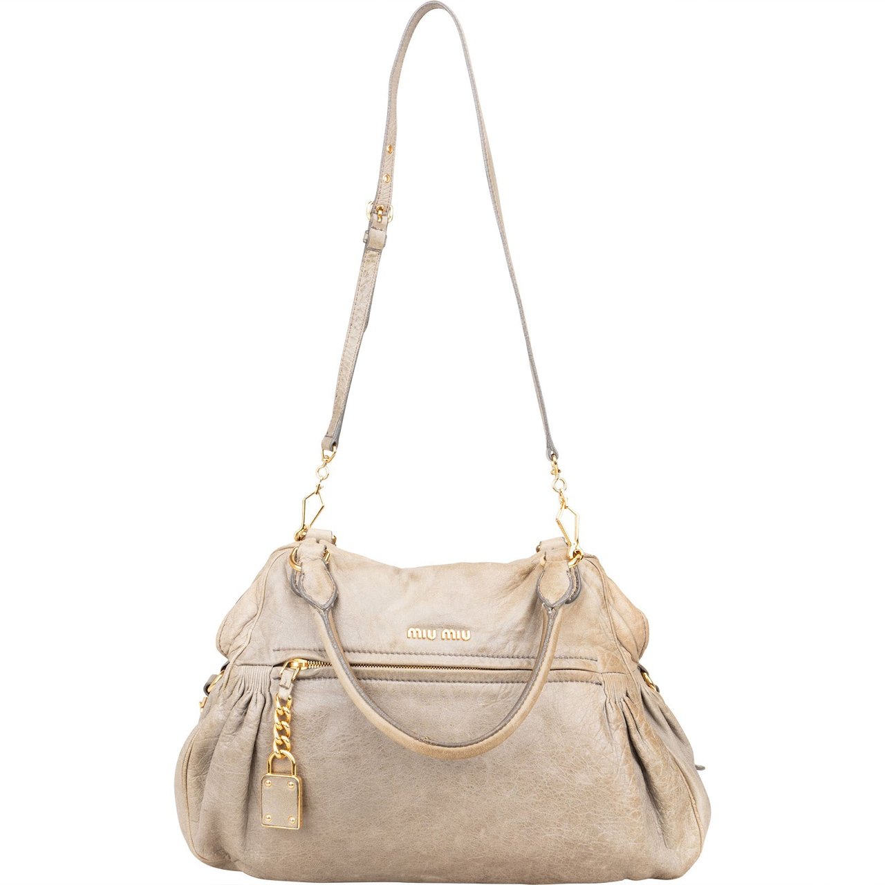 Miu Miu Miu Miu Vitello Lux Satchel City Handbag Divers