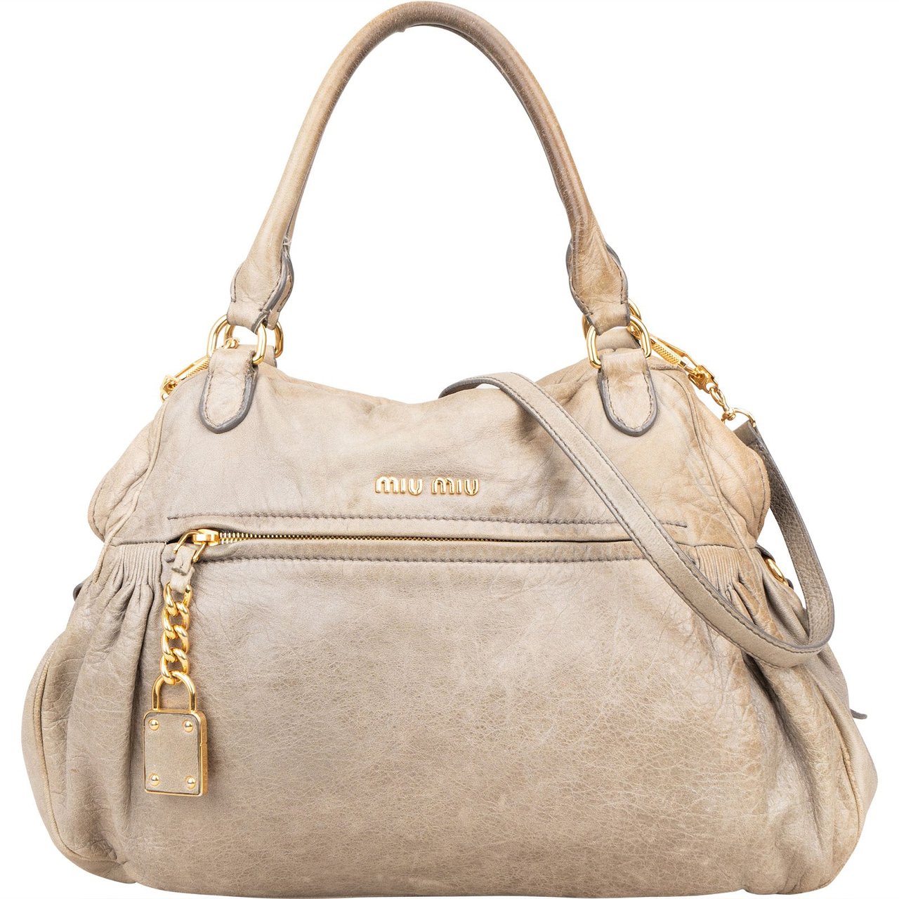 Miu Miu Miu Miu Vitello Lux Satchel City Handbag Divers