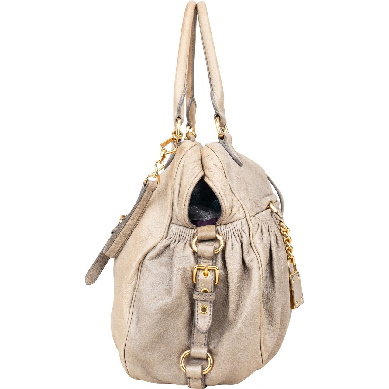 Miu Miu Miu Miu Vitello Lux Satchel City Handbag Divers