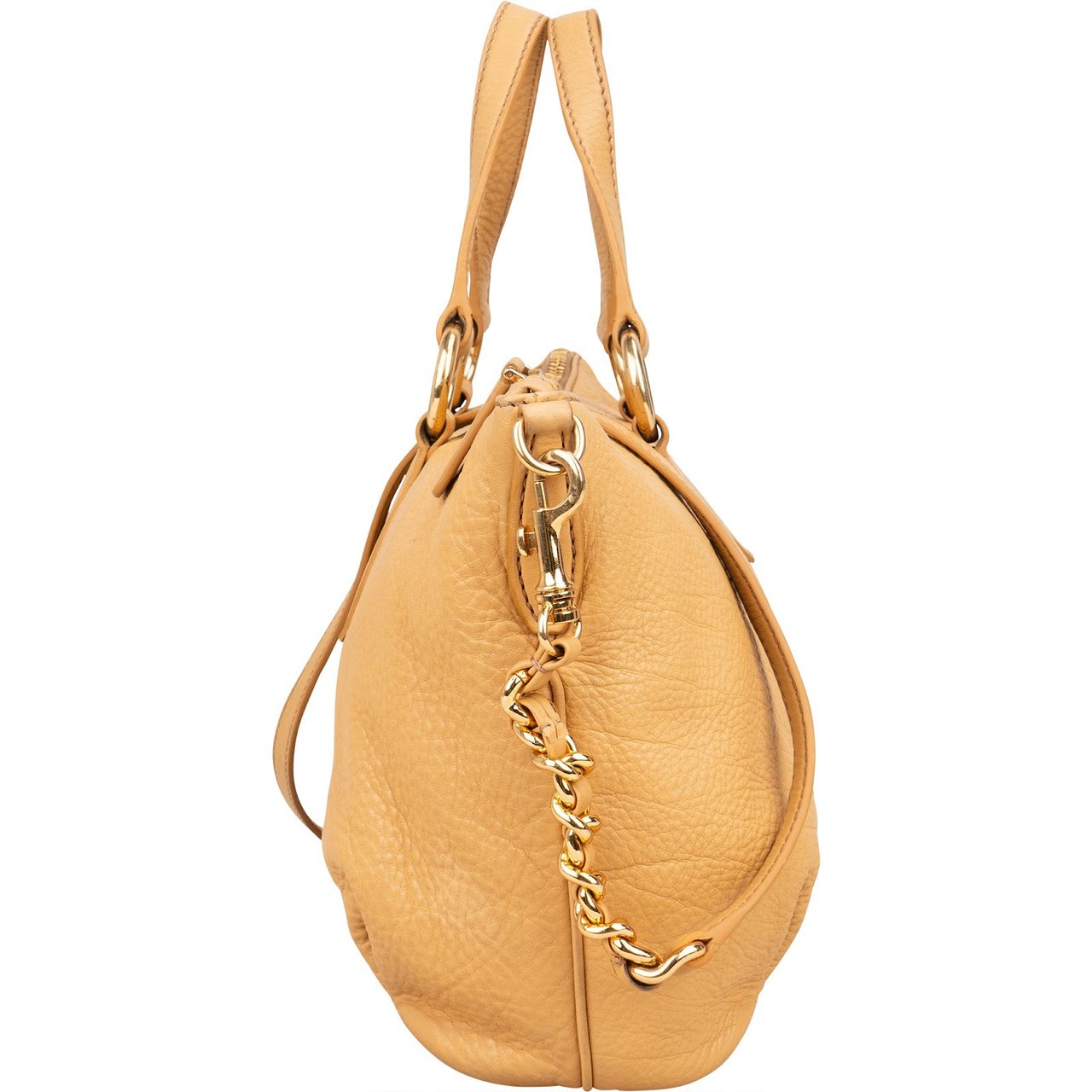 Miu Miu Miu Miu Vitello Daino Leather Satchel Handbag Beige