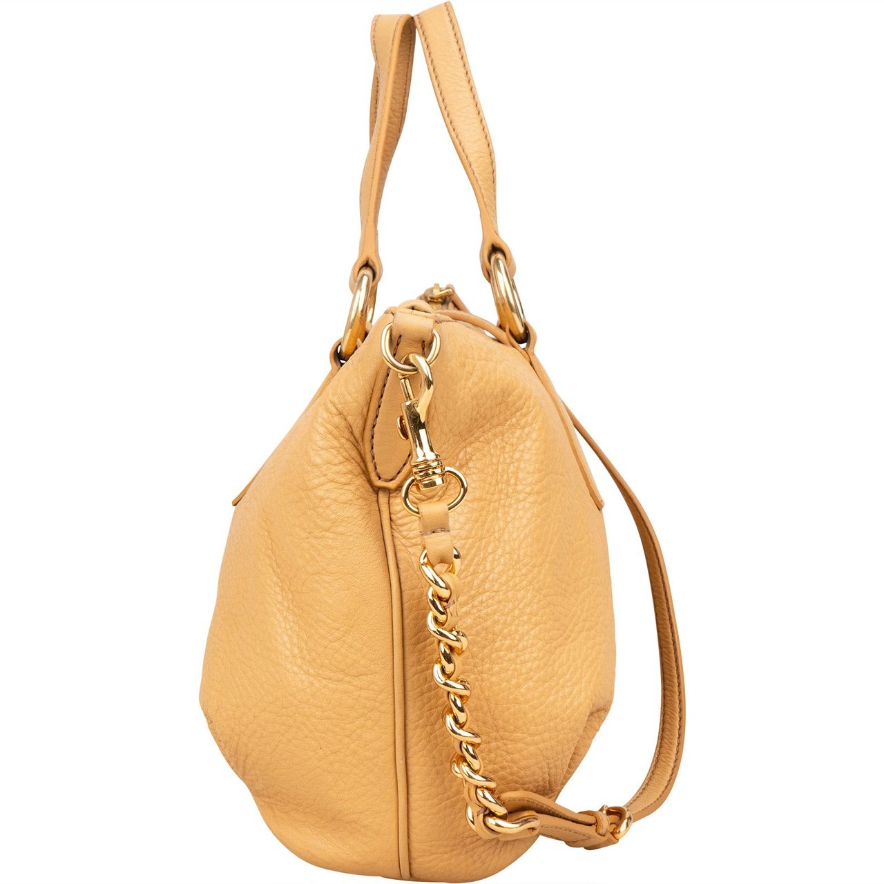 Miu Miu Miu Miu Vitello Daino Leather Satchel Handbag Beige