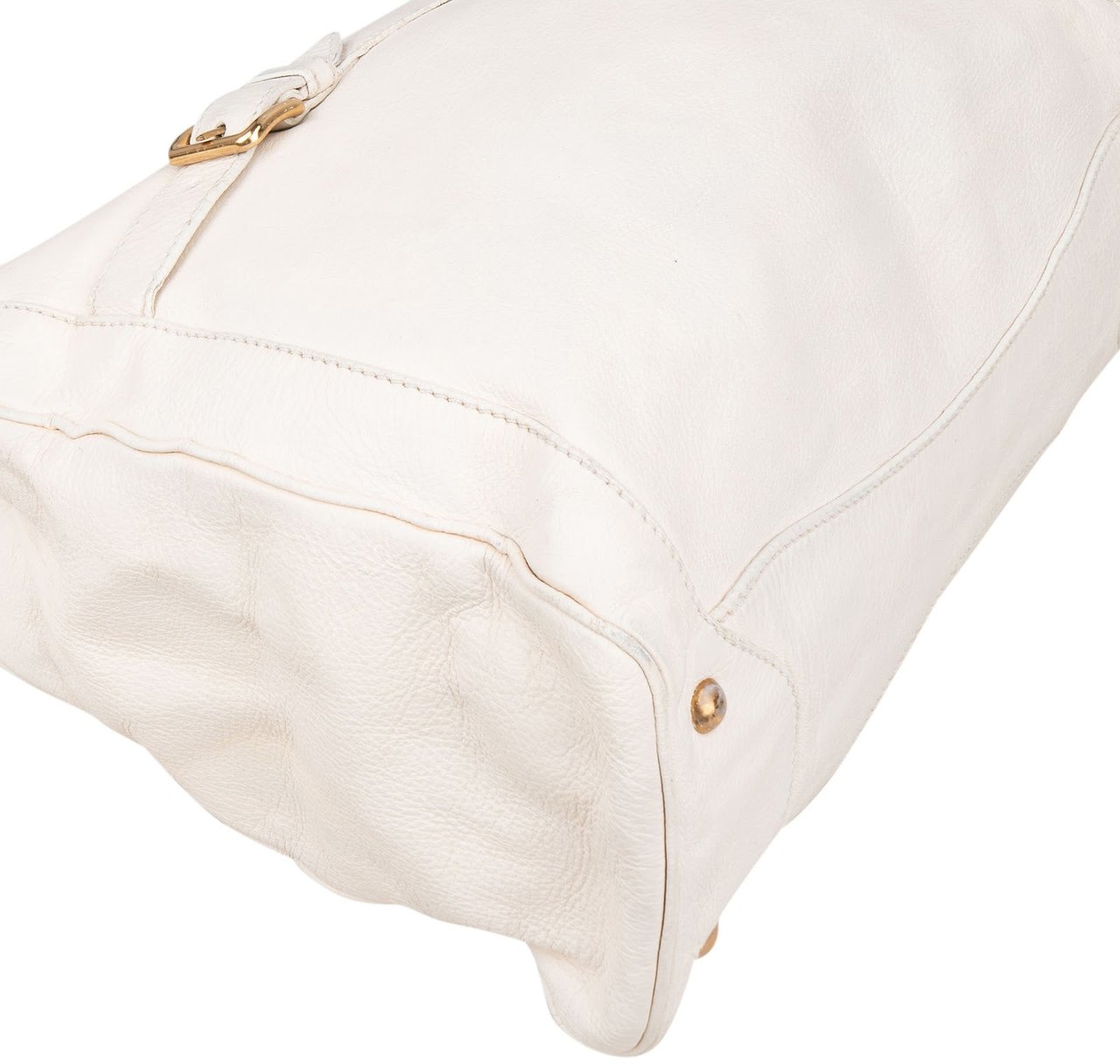 Miu Miu Miu Miu Blancoi Vitello Daino Satchel Handbag Wit