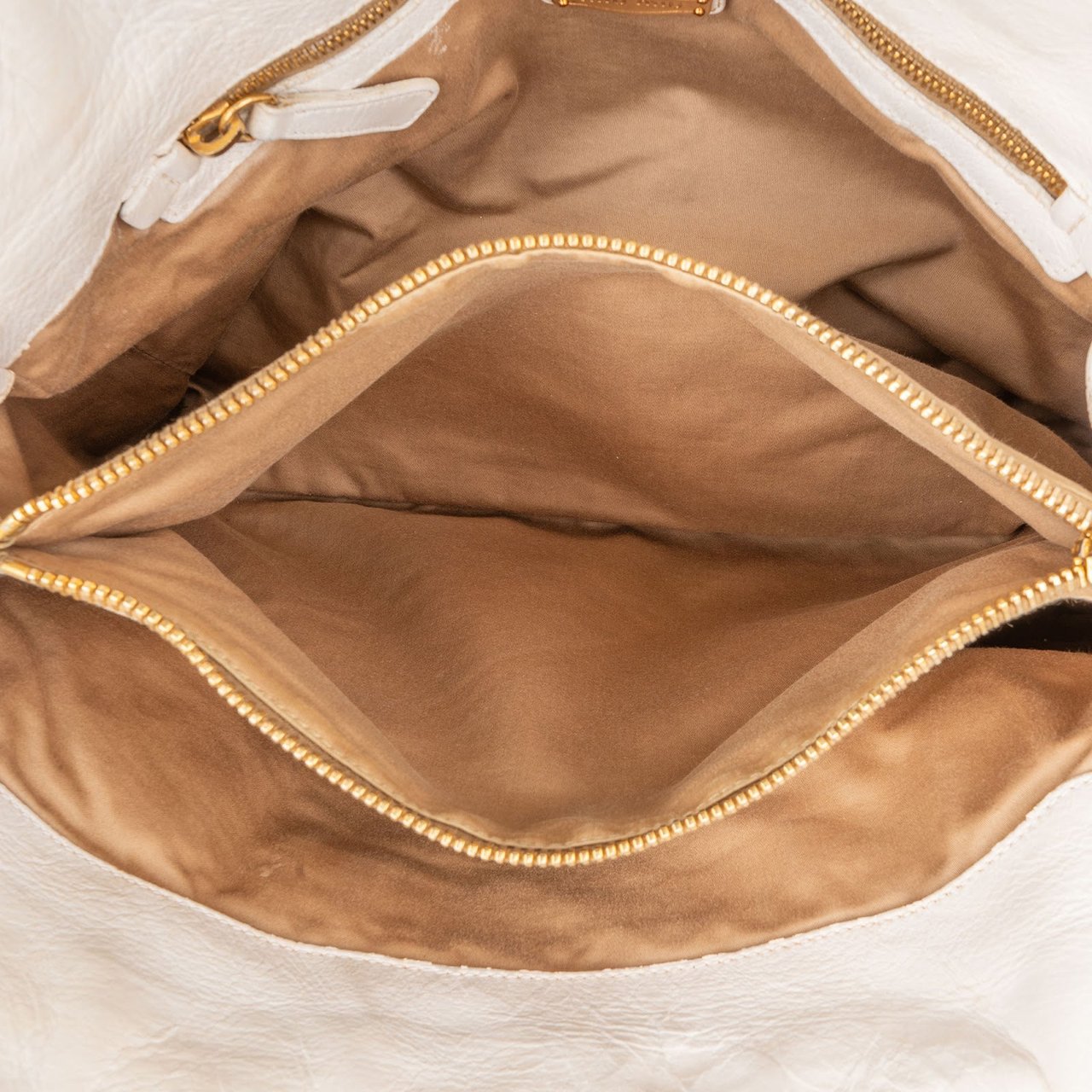 Miu Miu Miu Miu Blancoi Vitello Daino Satchel Handbag Wit