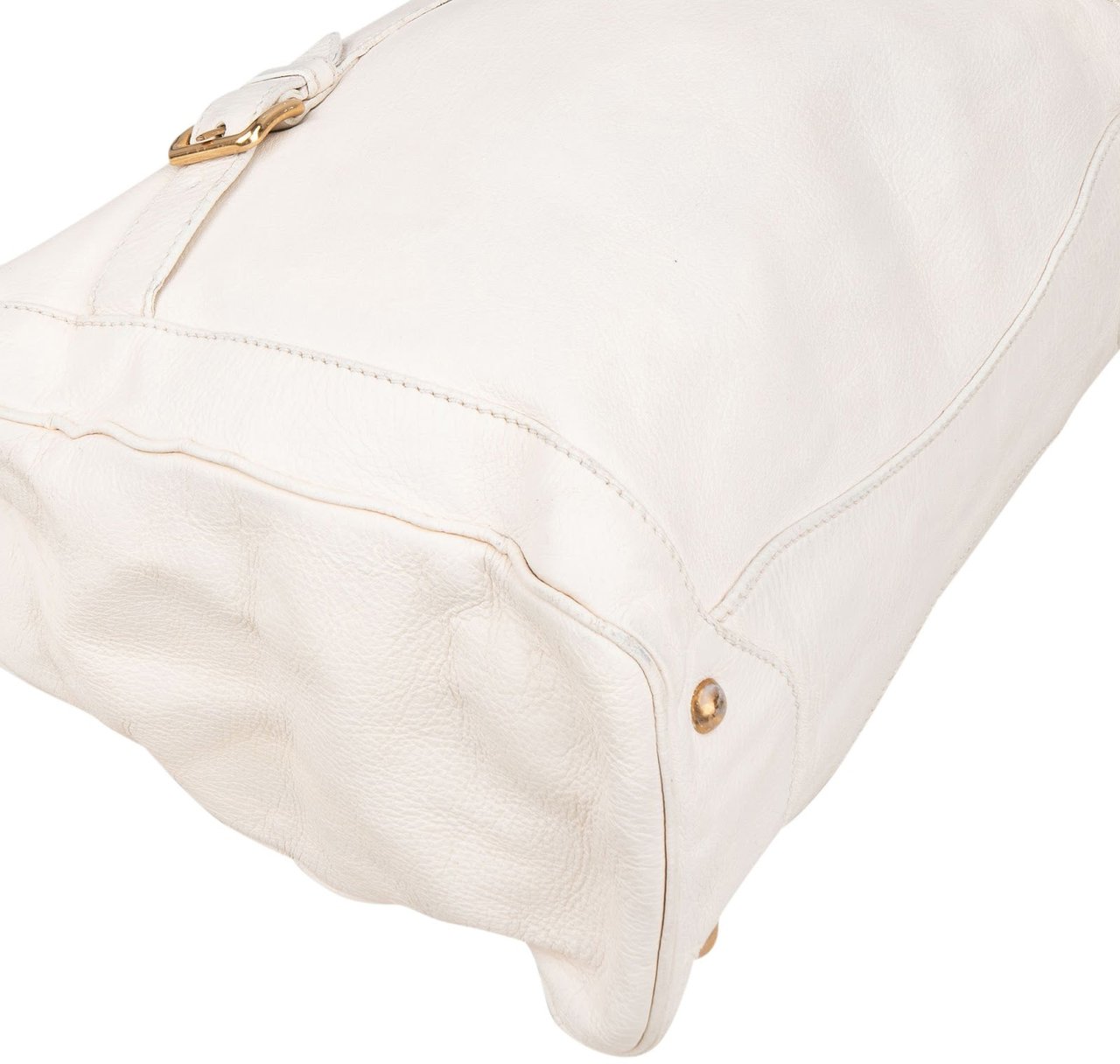Miu Miu Blancoi Vitello Daino Satchel Handbag Wit