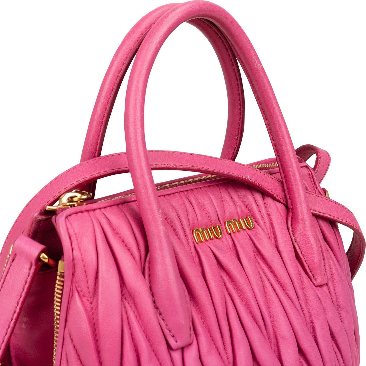 Miu Miu Miu Miu Pink Matelassé Nappa Leather Handbag | VALENTIJN SALE € ...