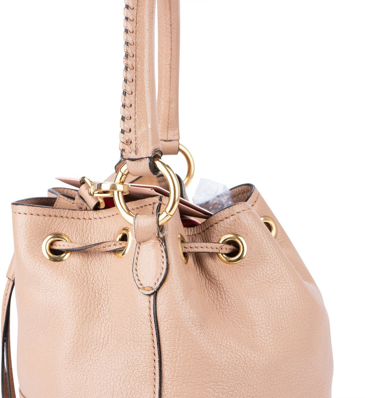 Miu Miu Miu Miu Cammeo Leather Madras Bucket Handbag Divers