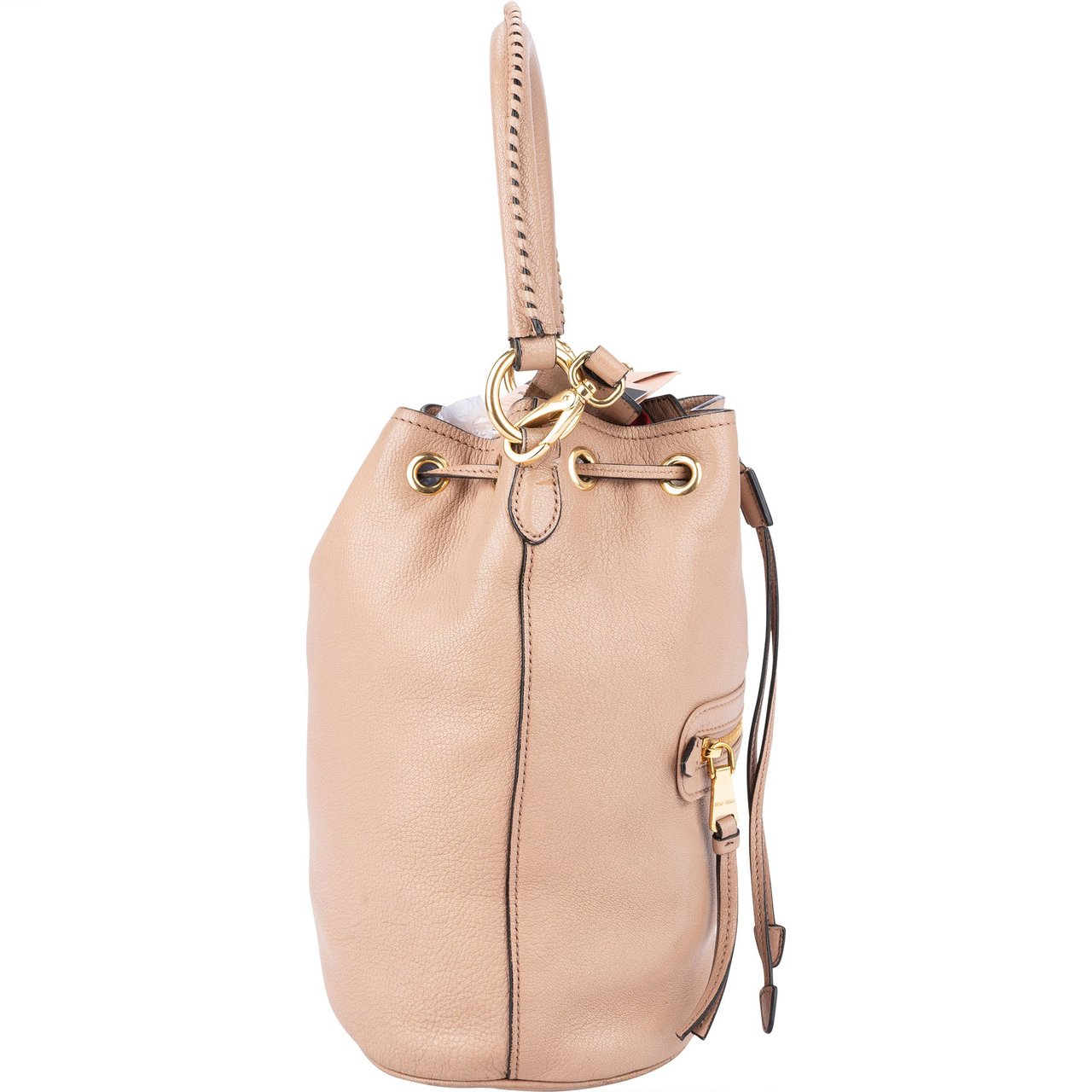 Miu Miu Miu Miu Cammeo Leather Madras Bucket Handbag Divers