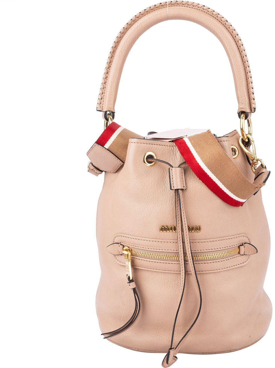 Miu Miu Miu Miu Cammeo Leather Madras Bucket Handbag Divers