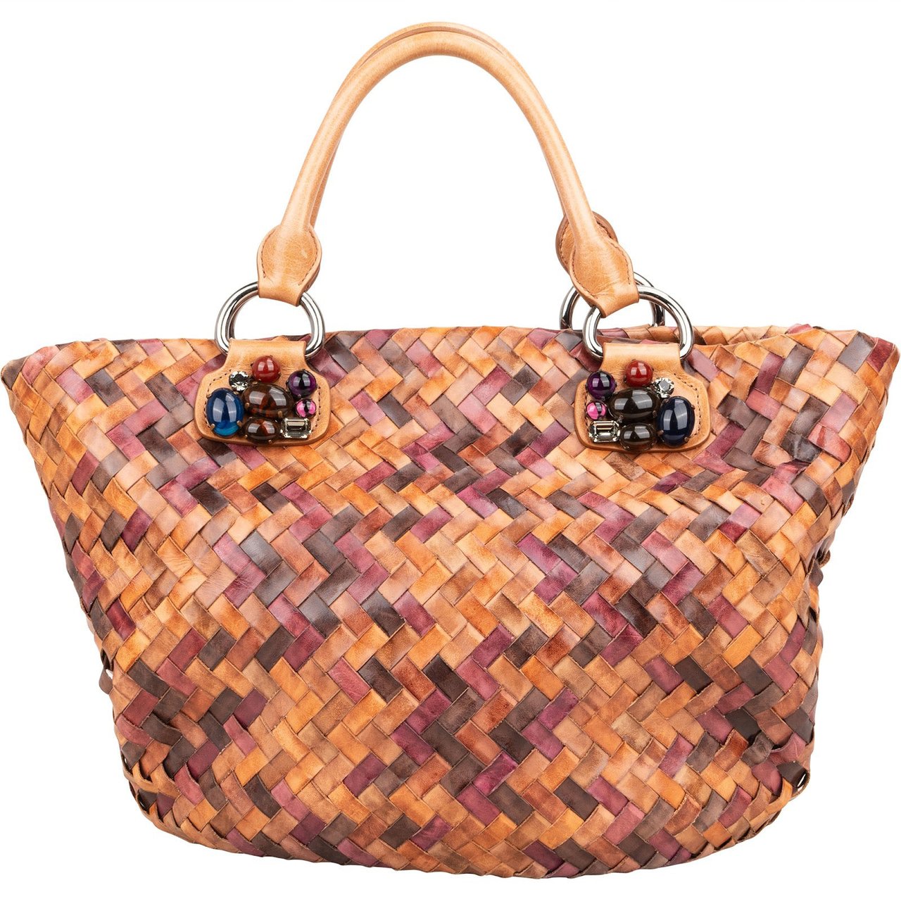 Miu Miu Miu Miu Intrecciato Multicolor Stone Handbag Divers