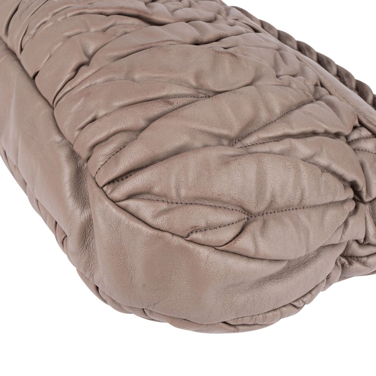 Miu Miu Miu Miu Matelassé Nappa Leather City Handbag Beige