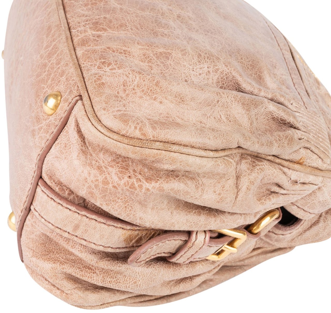 Miu Miu Miu Miu Vitello Lux City Handbag Beige