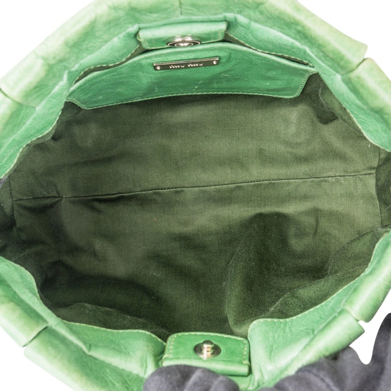 Miu Miu Miu Miu Vitello Lux City Handbag Groen