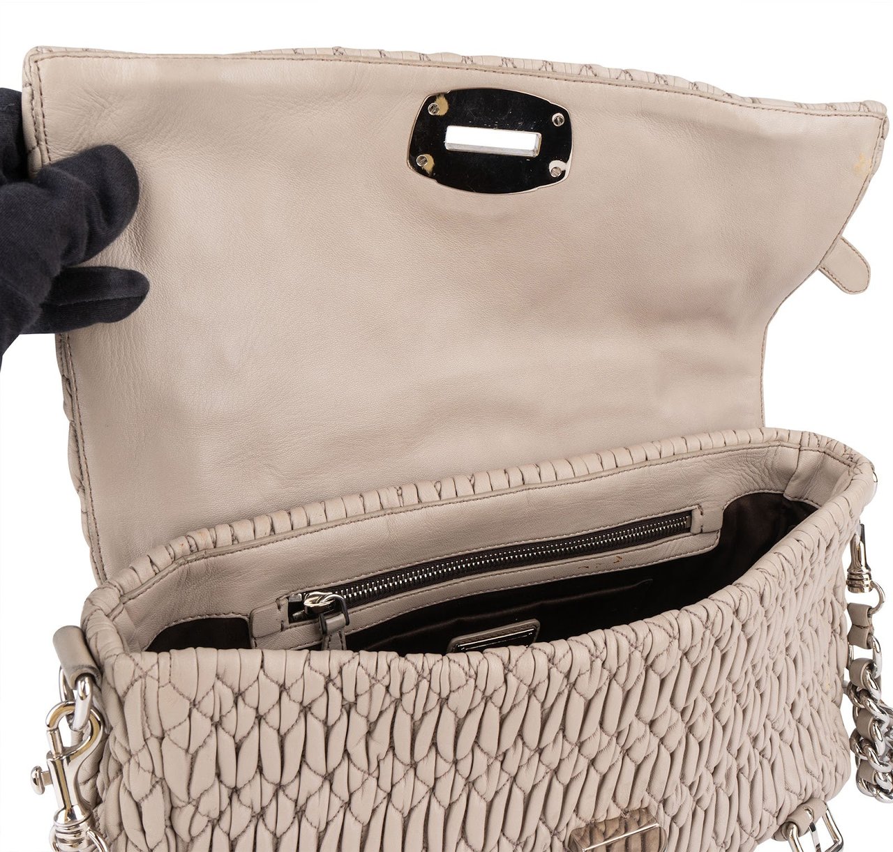 Miu Miu Miu Miu Quilted Leather Coffer Handbag Divers