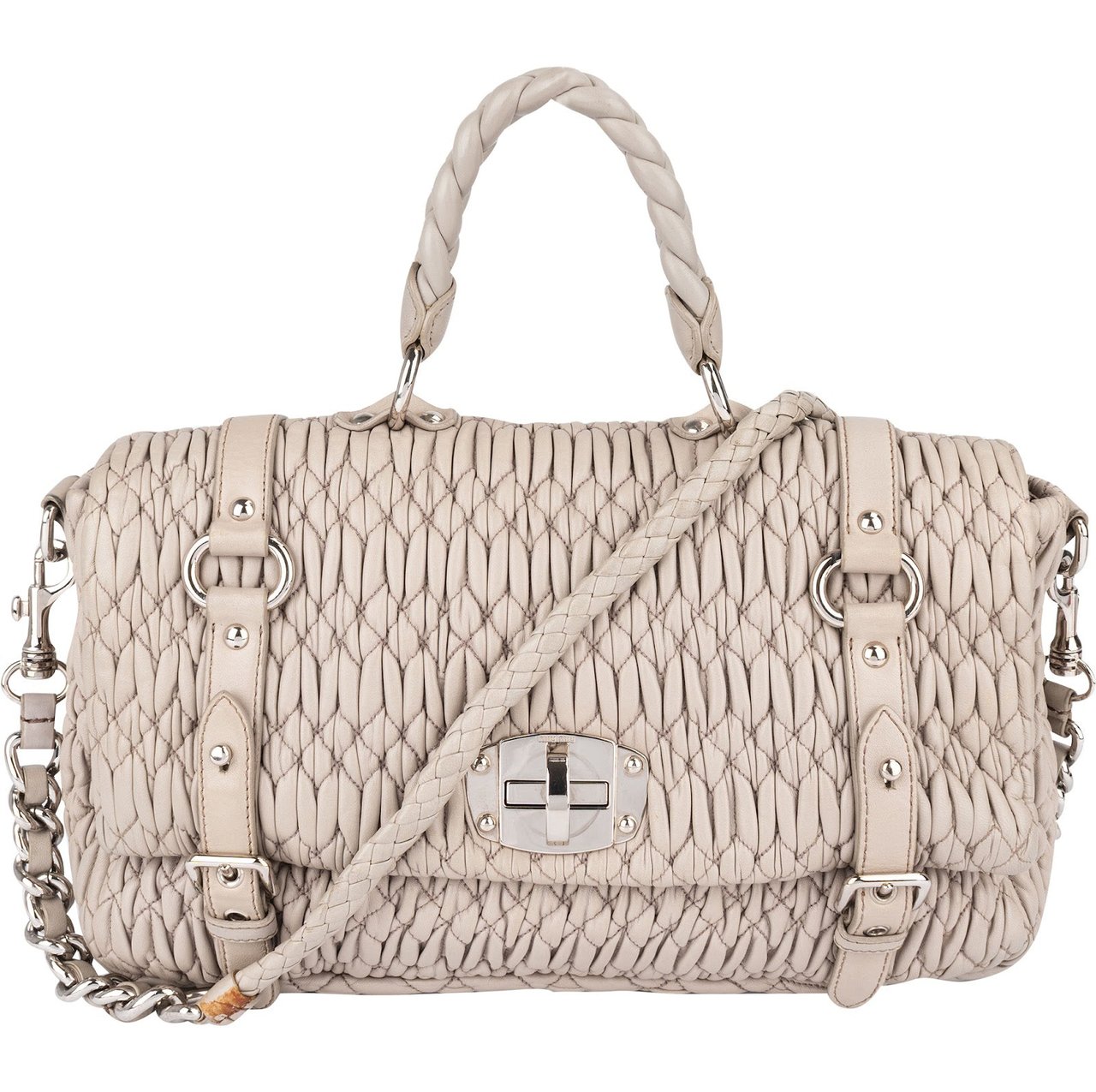 Miu Miu Miu Miu Quilted Leather Coffer Handbag Divers