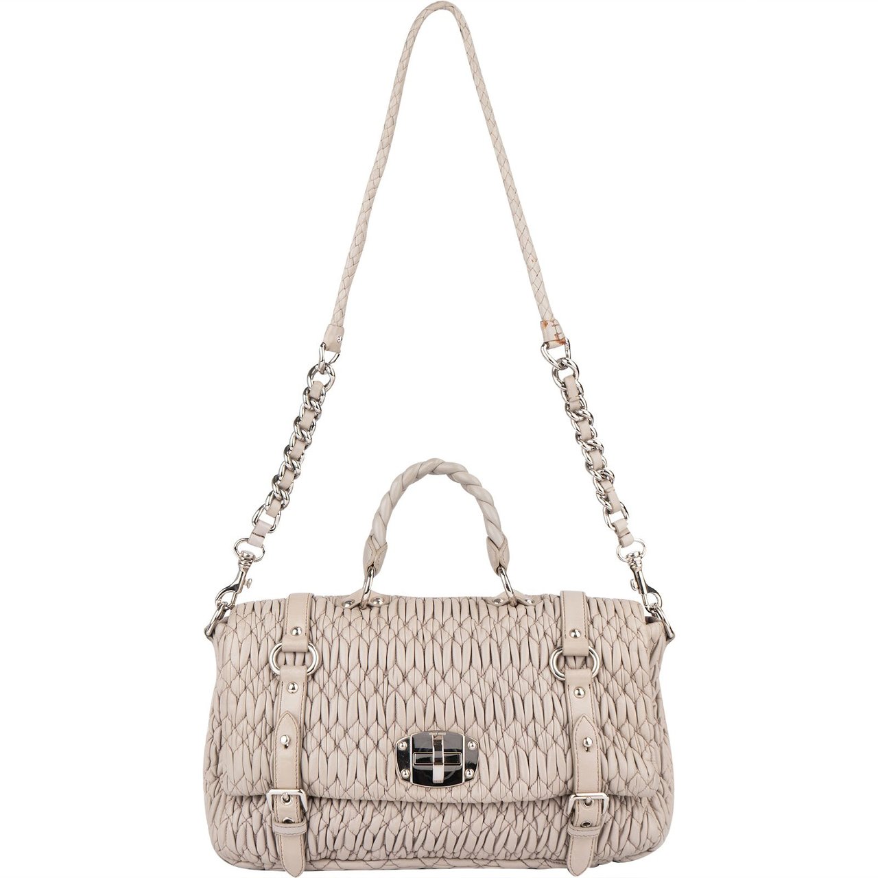 Miu Miu Miu Miu Quilted Leather Coffer Handbag Divers