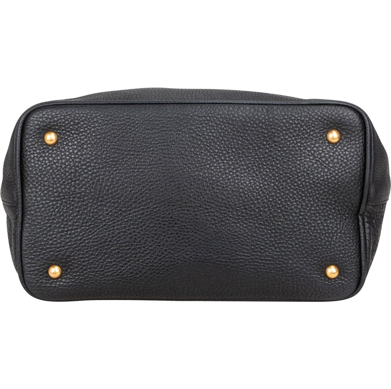 Miu Miu Miu Miu Vitello Daino Leather Tote Handbag Zwart