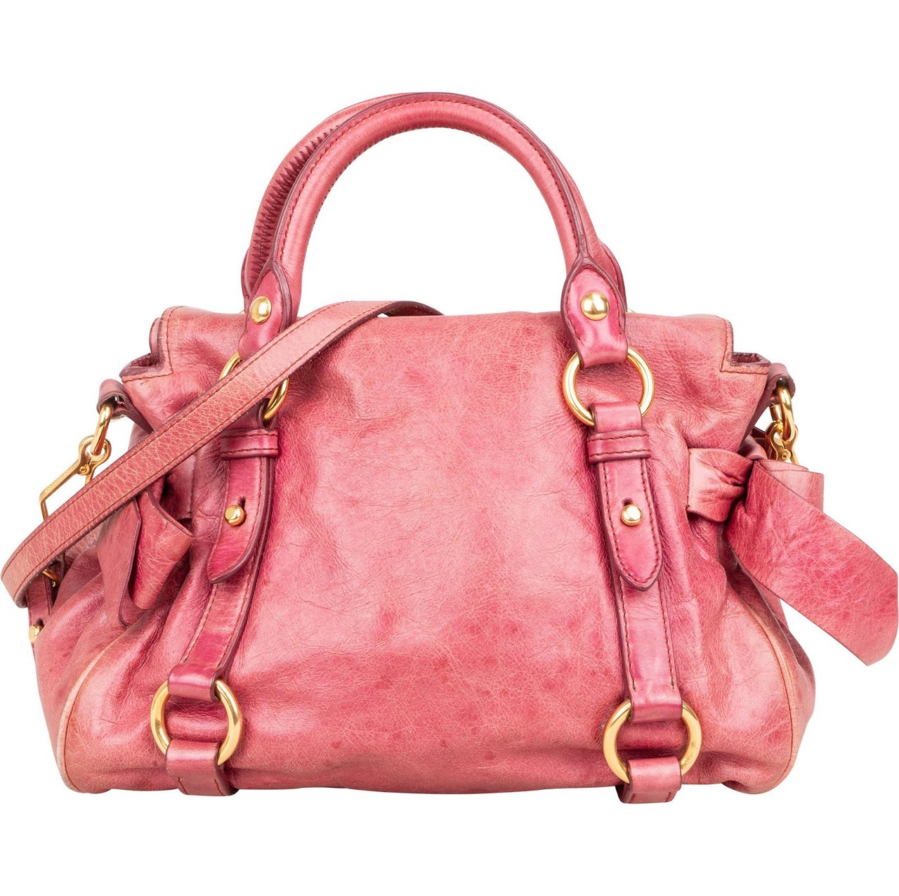 Miu Miu Miu Miu Vitello Lux City Bag Handbag Rood