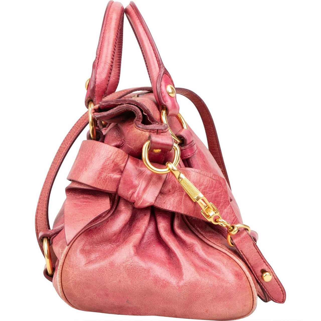 Miu Miu Miu Miu Vitello Lux City Bag Handbag Rood