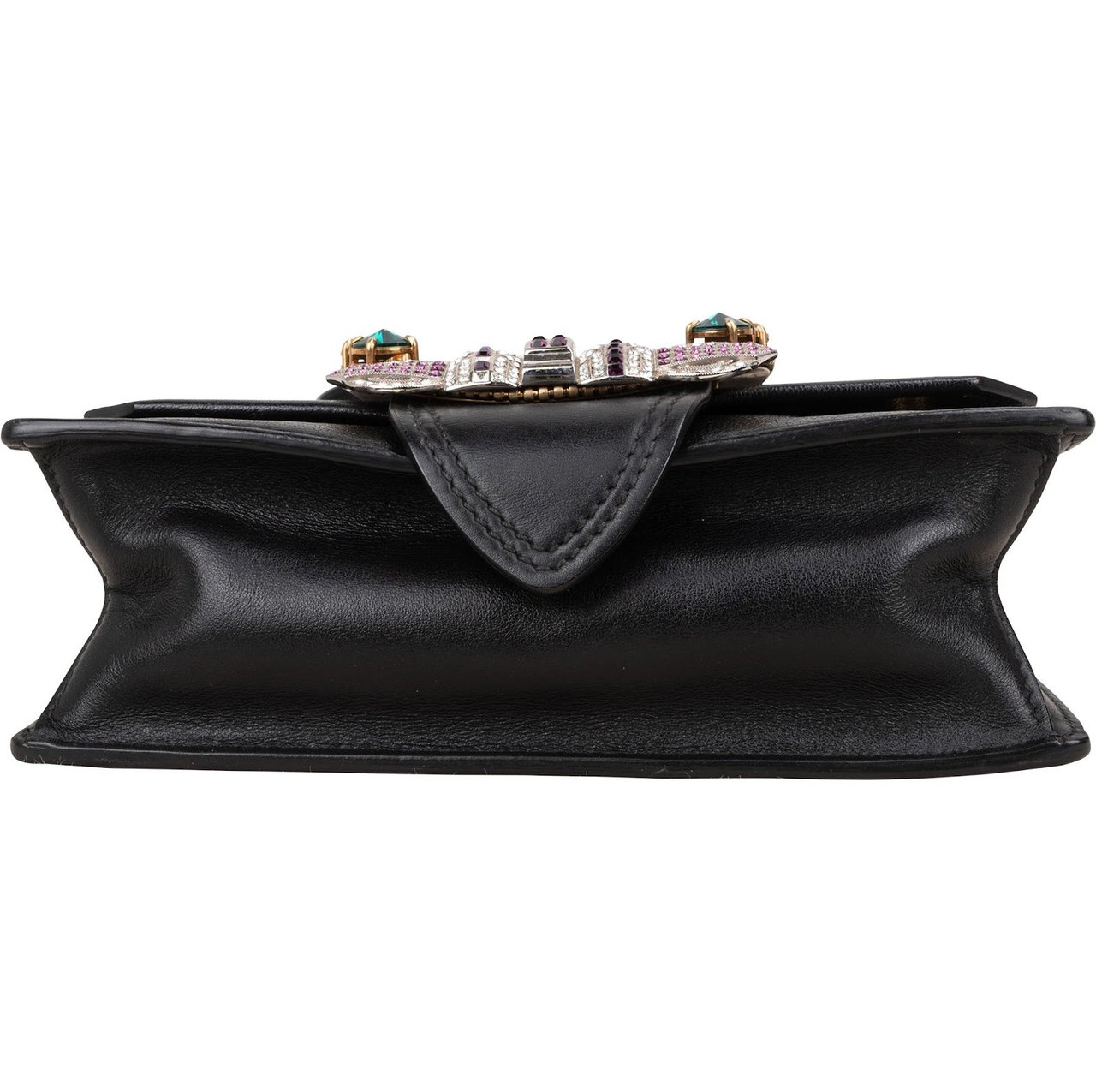 Miu Miu Miu Miu Madras Crystal Leather Crossbody Bag Zwart