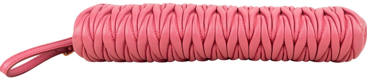 Miu Miu Miu Miu Matelassé Nappa Leather Clutch Bag Rood