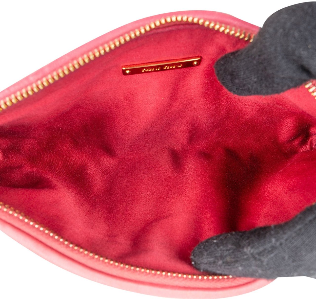 Miu Miu Miu Miu Matelassé Nappa Leather Clutch Bag Rood