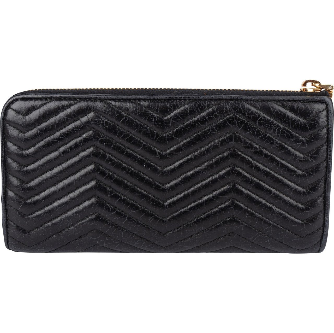 Miu Miu Miu Miu Matelassé Leather Bow Zip Around Wallet Zwart