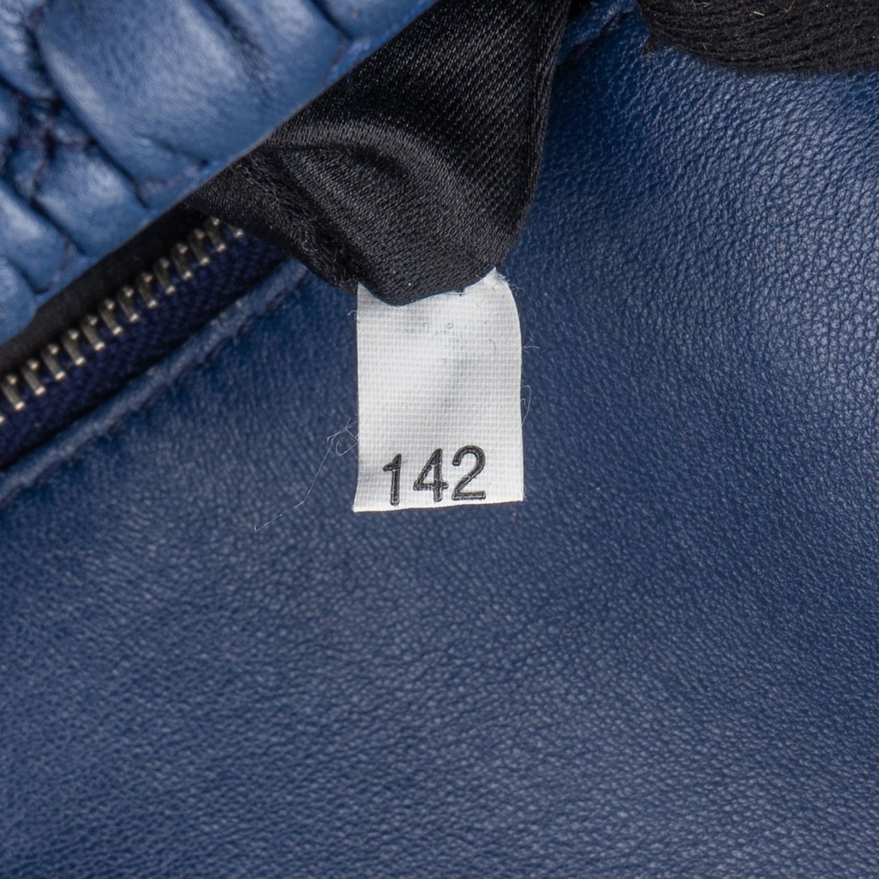 Miu Miu Matelassé Nappa Leather Crystal Pochette Shoulder Bag Navy