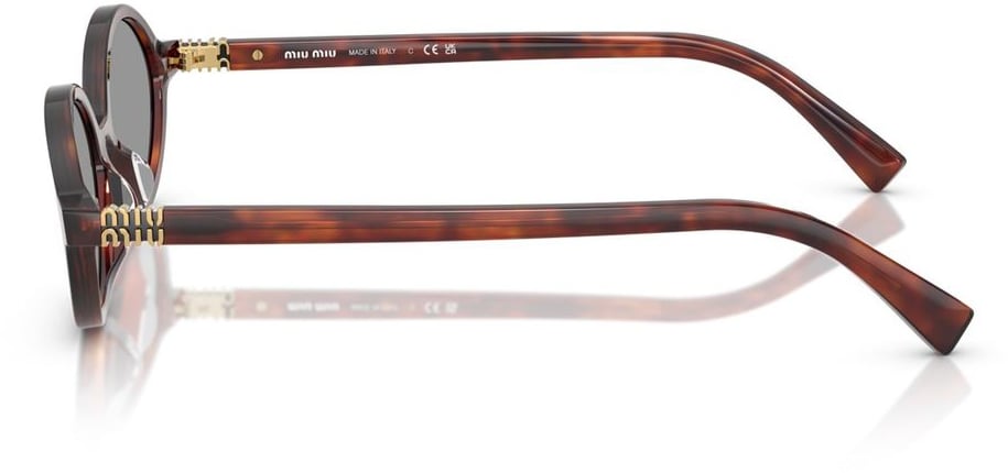 Miu Miu 0MU 04ZS Oval Acetate Sunglasses Grijs