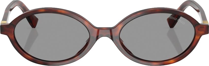 Miu Miu 0MU 04ZS Oval Acetate Sunglasses Grijs