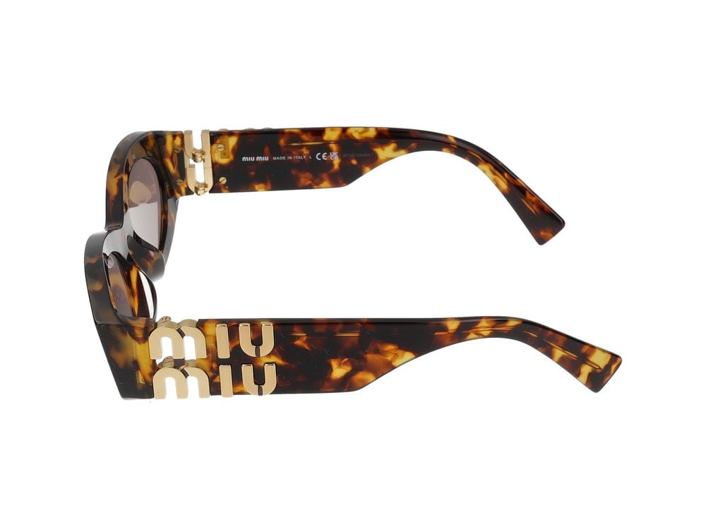 Miu Miu Acetate Frame Sunglasses with Modern Silhouette Grijs