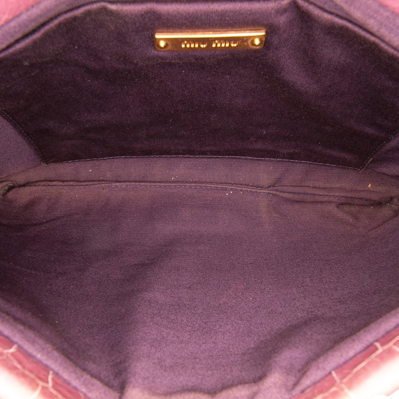 Miu Miu Croc Embossed Crackle Patent Crossbody Roze
