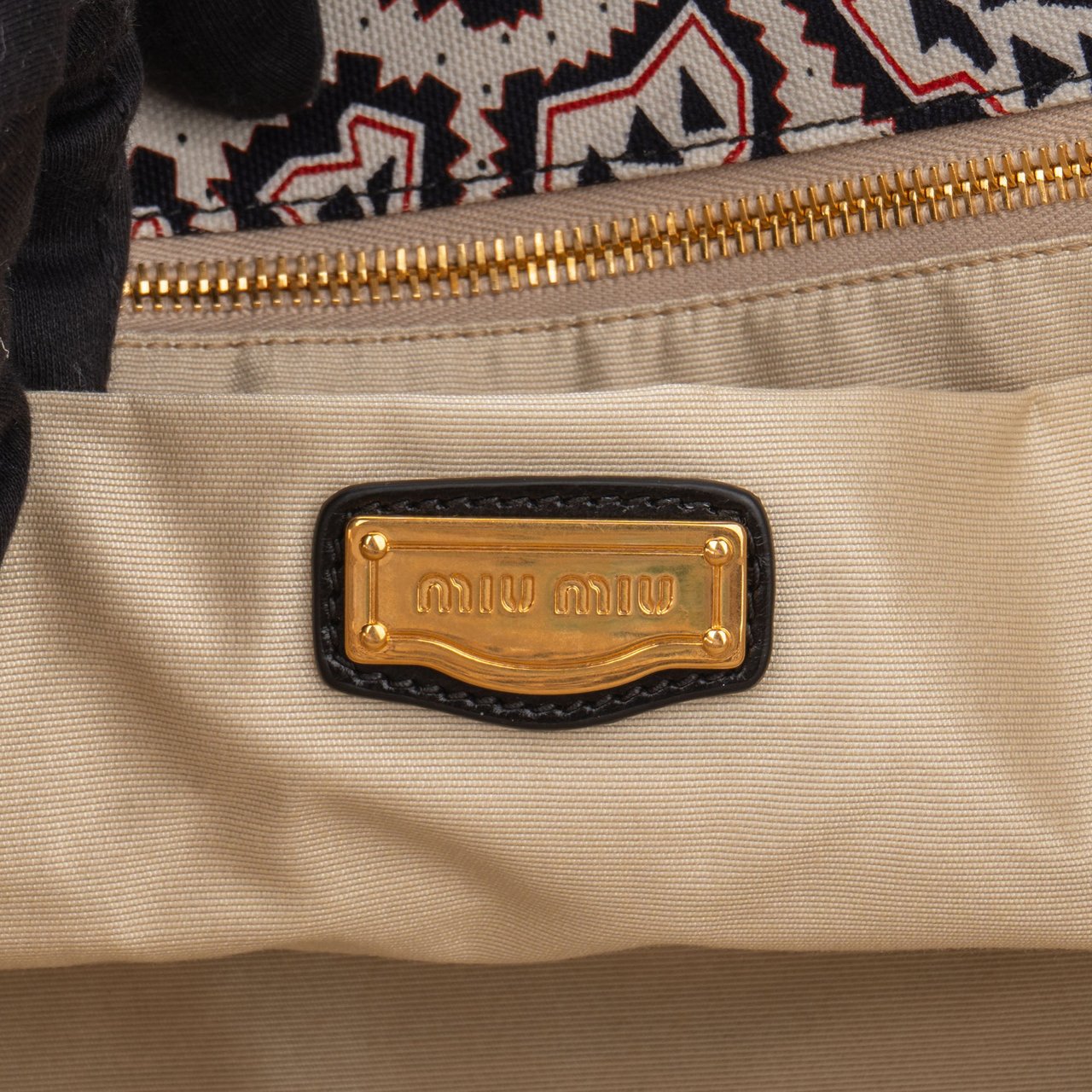 Miu Miu Miu Miu Tessuto Stampat Monogram Handbag Divers