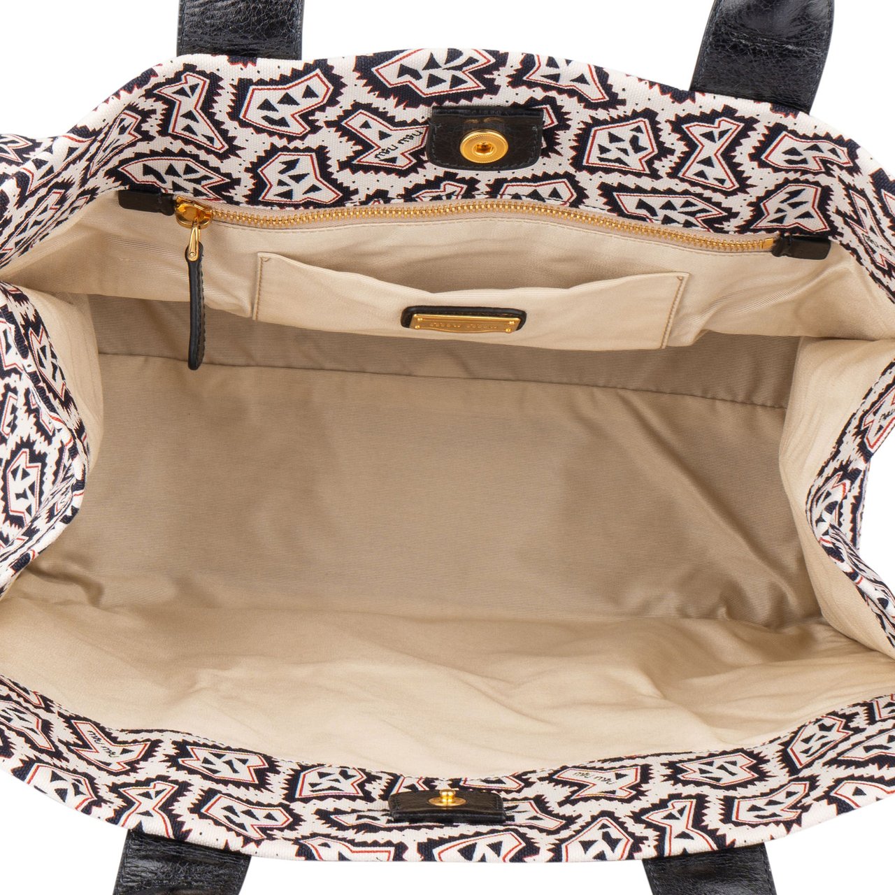 Miu Miu Miu Miu Tessuto Stampat Monogram Handbag Divers
