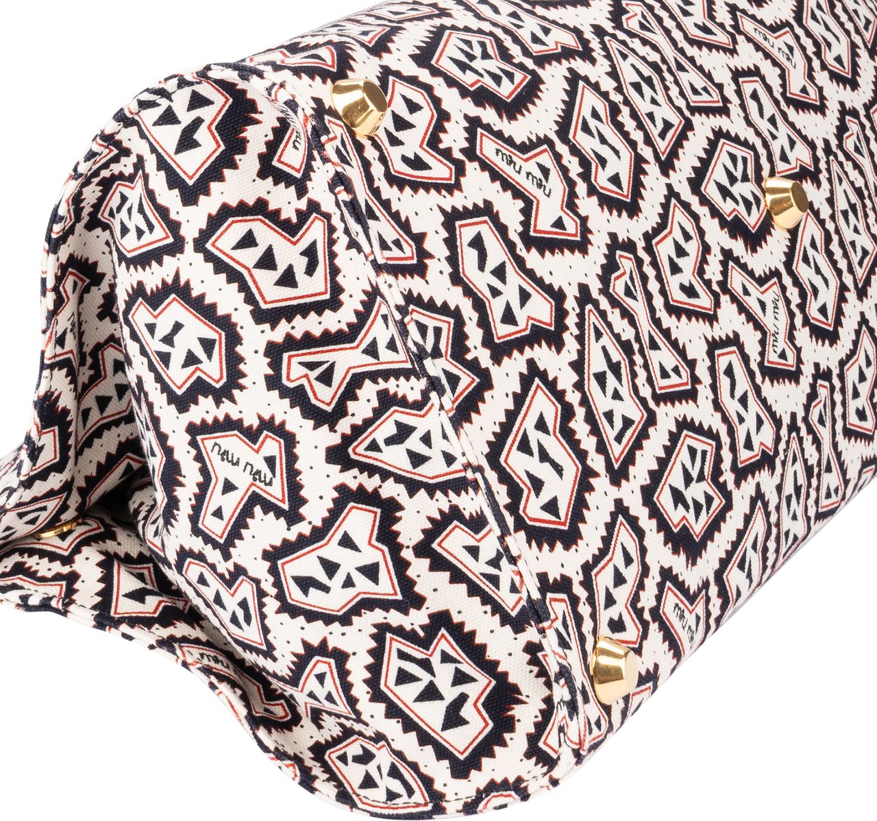 Miu Miu Miu Miu Tessuto Stampat Monogram Handbag Divers