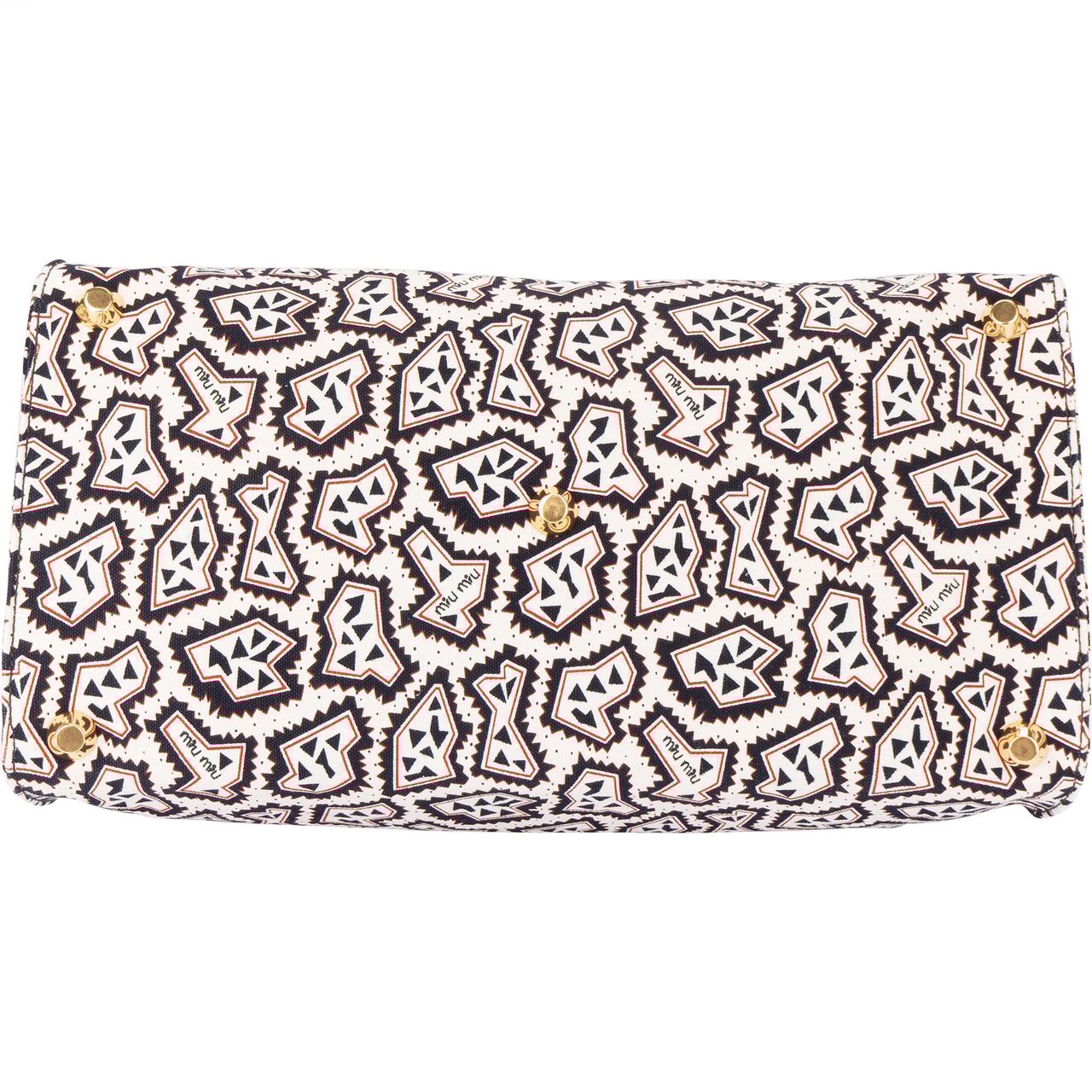 Miu Miu Miu Miu Tessuto Stampat Monogram Handbag Divers