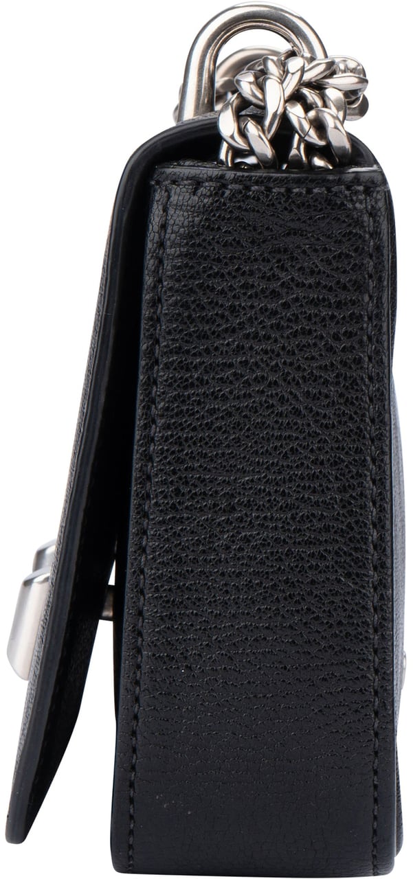 Miu Miu Noir Leather Madras Single Flap Crossbody Bag Zwart