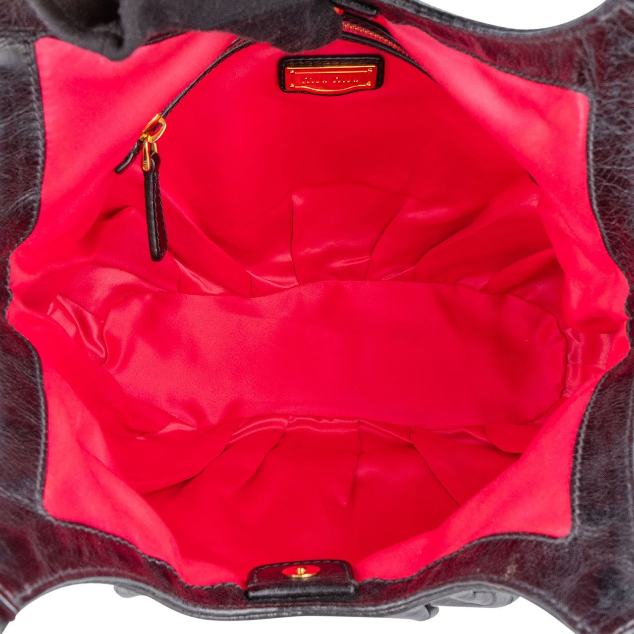 Miu Miu Vitello Lux Hobo Shoulder Bag Zwart