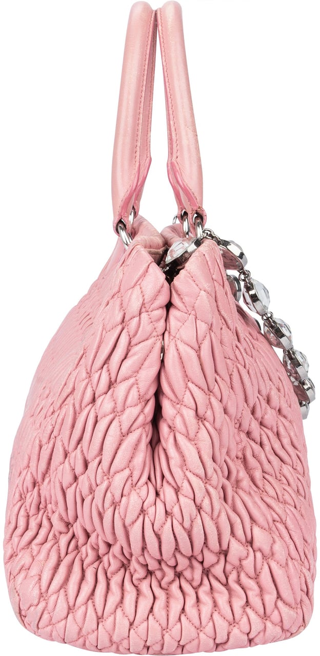 Miu Miu Miu Miu Matelasse Leather Crystal Handbag Divers