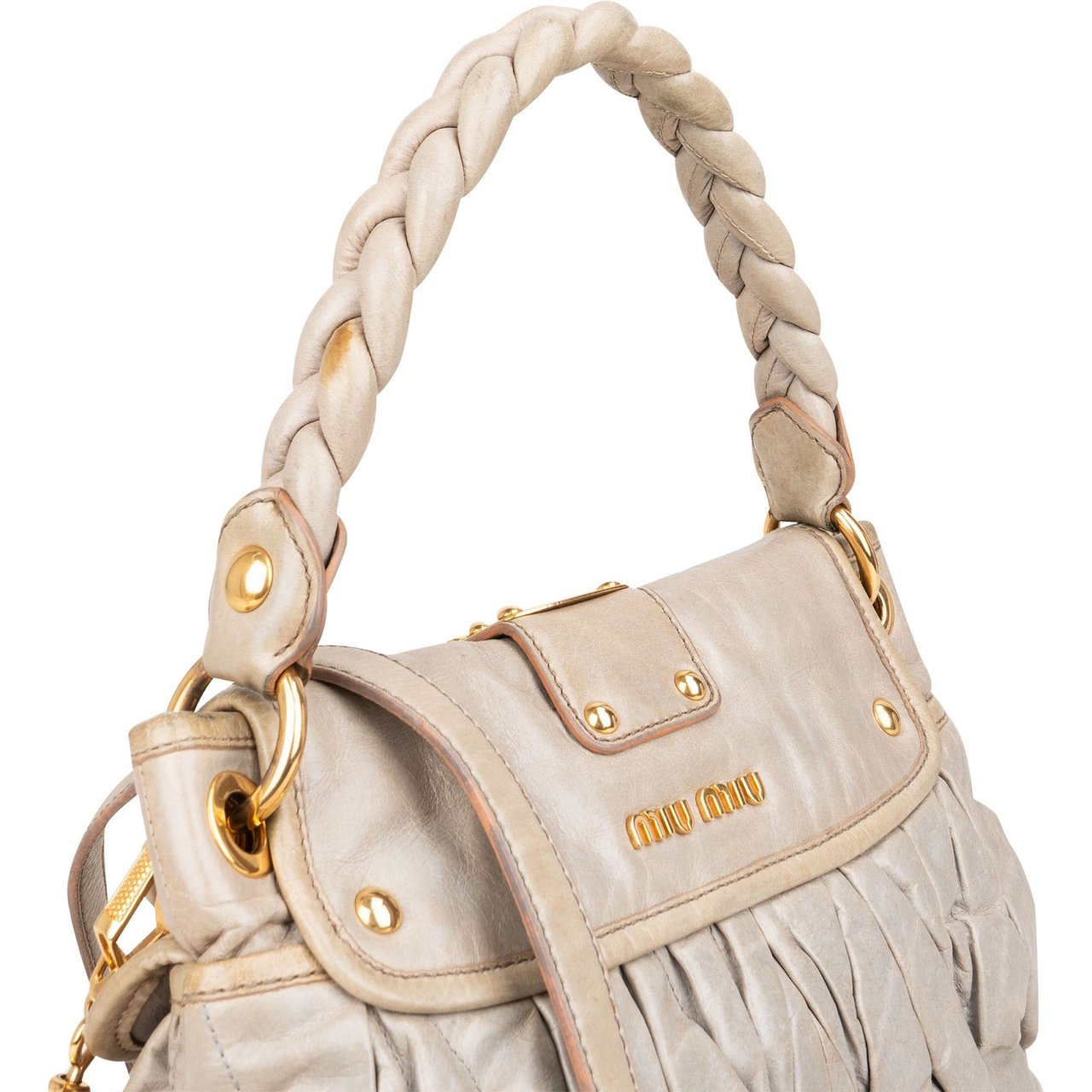 Miu Miu Miu Miu Quilted Vitello Leather Small City Handbag Divers