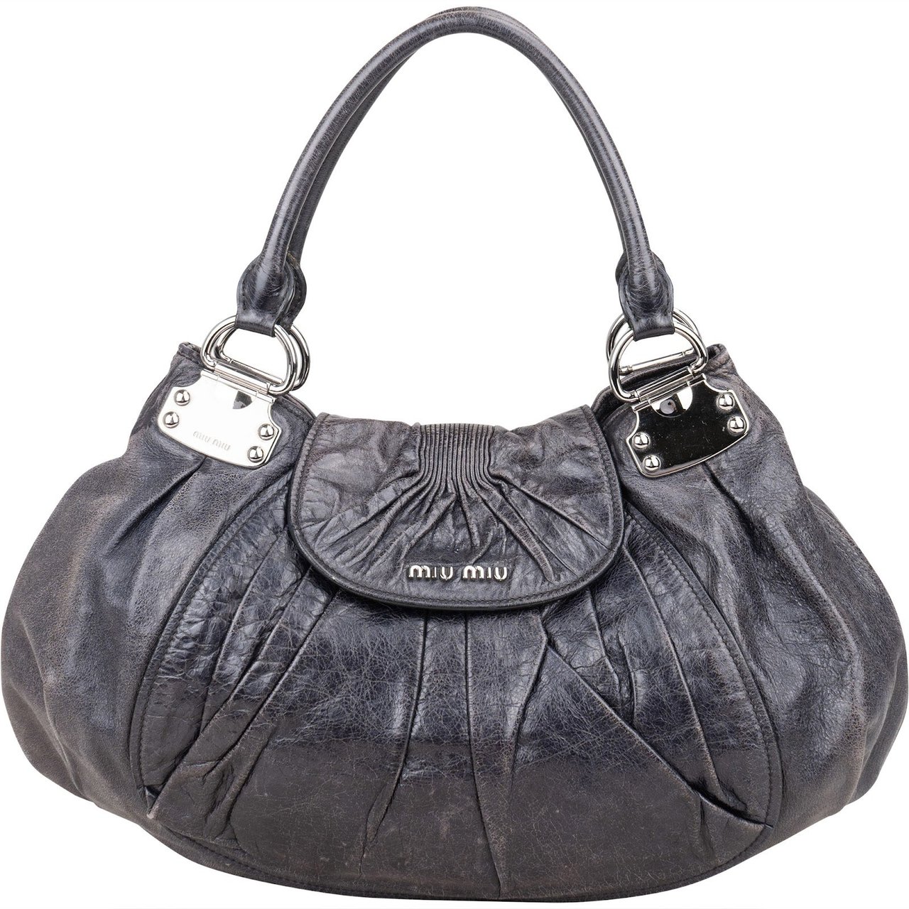 Miu Miu Vitello Lux Coffer Handbag Divers