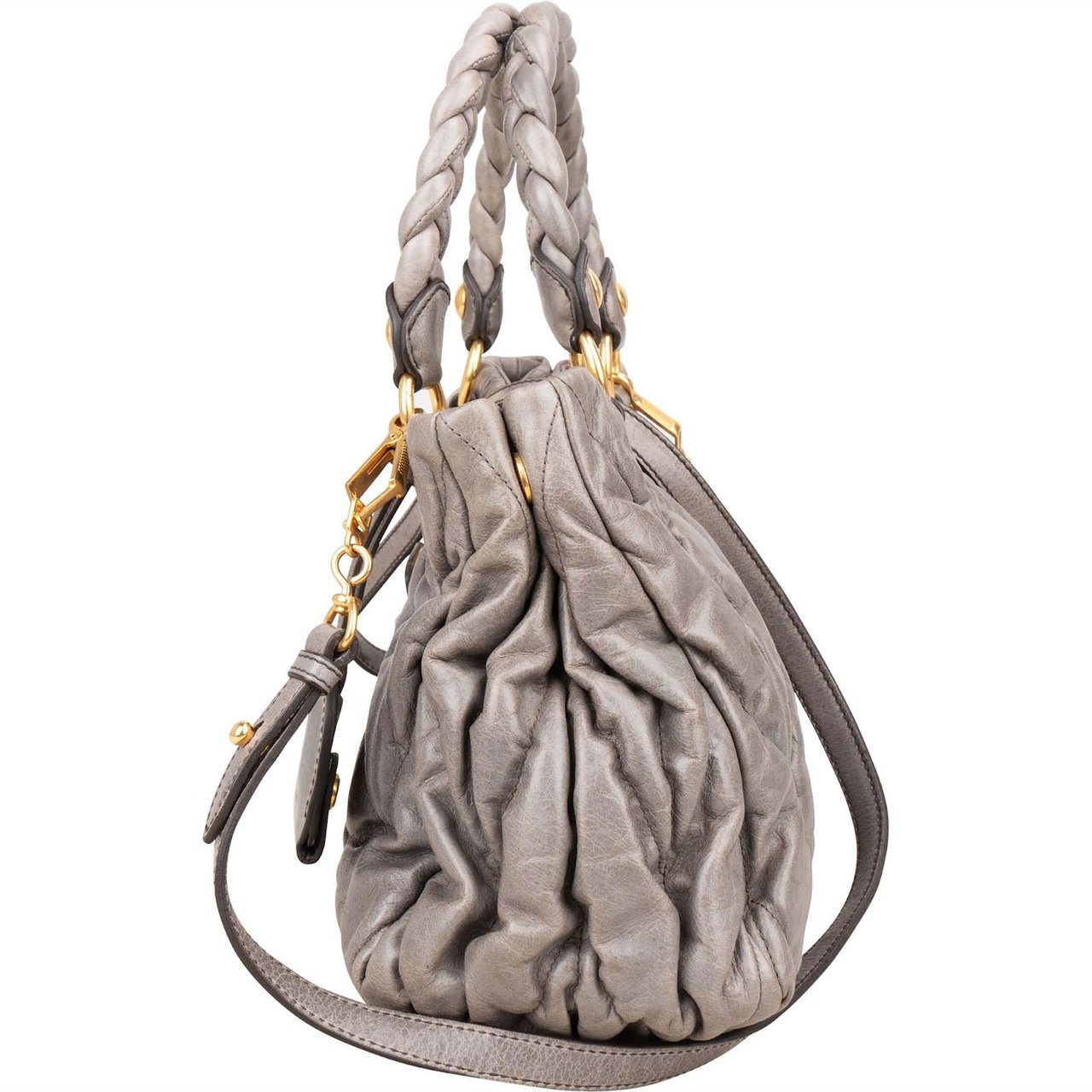 Miu Miu Matelassé Leather City Handbag Divers
