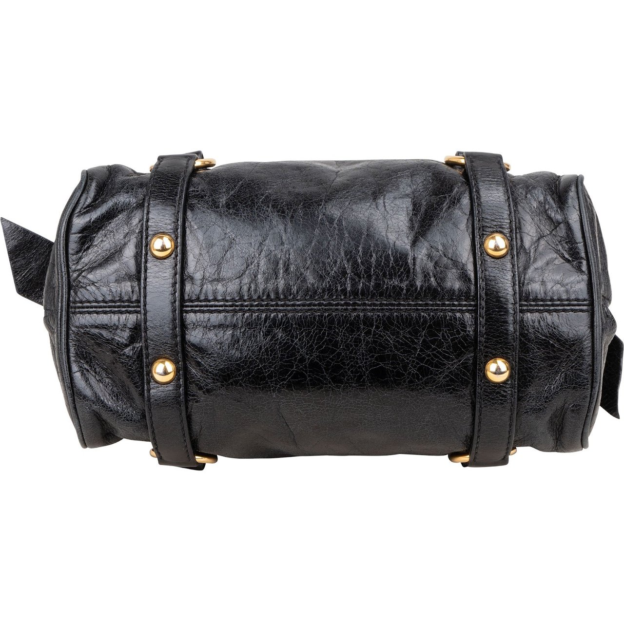 Miu Miu Vitello Lux City Handbag Zwart