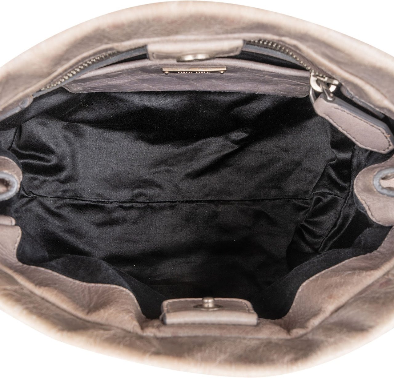 Miu Miu Vitello Lux City Handbag Donkergrijs