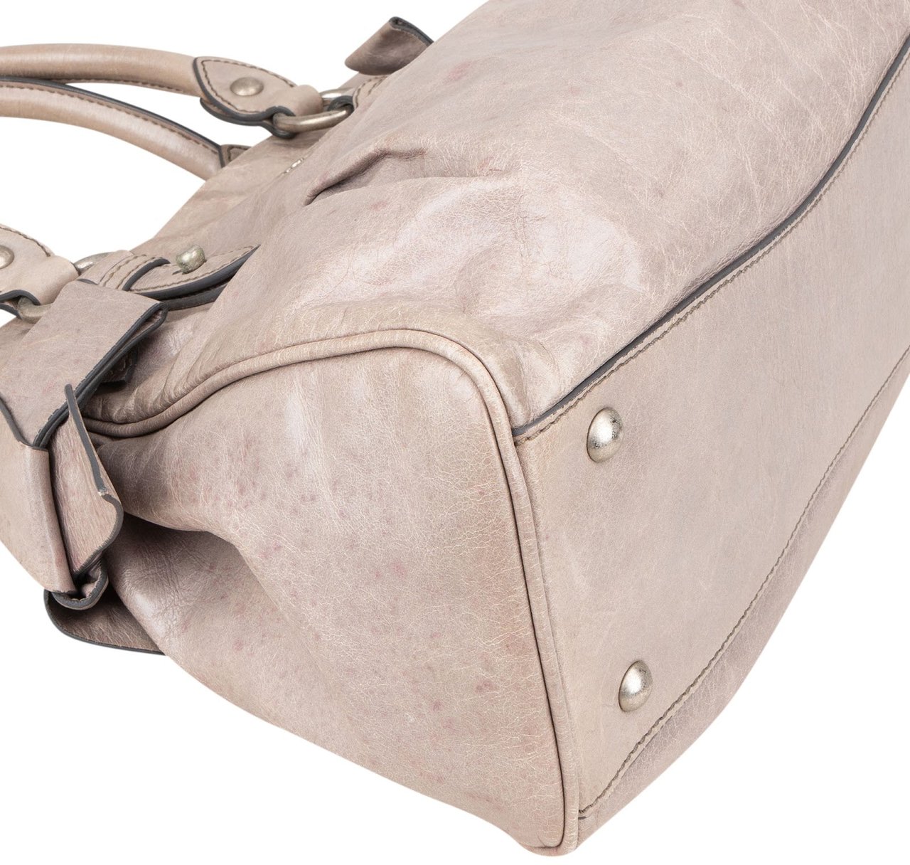 Miu Miu Vitello Lux City Handbag Donkergrijs