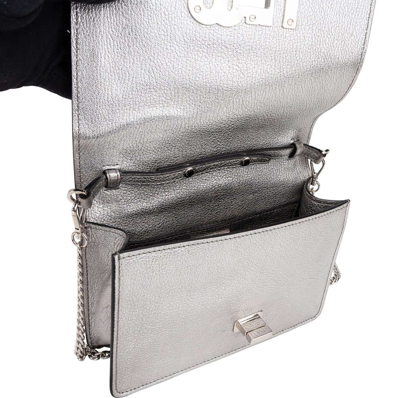 Miu Miu Miu Miu Silver Cromo Crossbody Flap Bag Divers