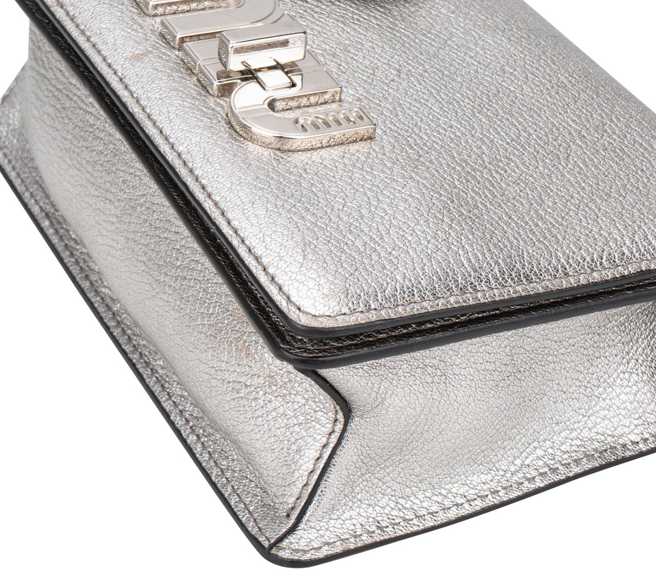 Miu Miu Miu Miu Silver Cromo Crossbody Flap Bag Divers
