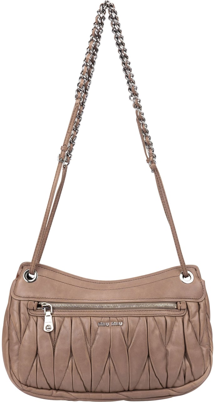 Miu Miu Miu Miu Matelasse Juta Leather Flap Crossbody Bag Divers