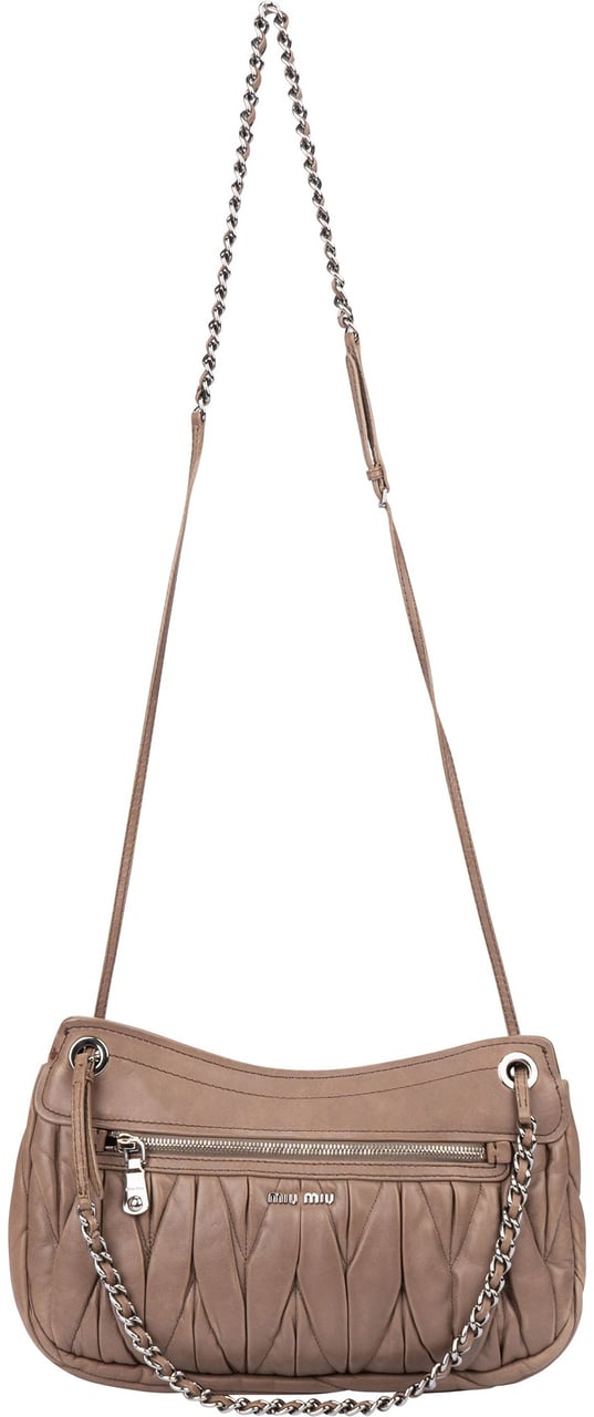 Miu Miu Miu Miu Matelasse Juta Leather Flap Crossbody Bag Divers