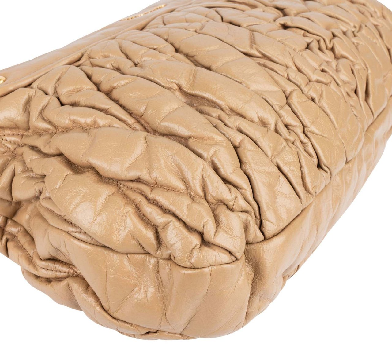 Miu Miu Miu Miu Quilted Leather City Handbag Beige